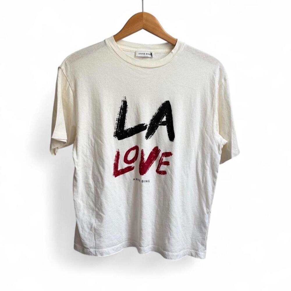 Annie Bing LA Love Cute Single Stitch Designer Women’s XS Tee